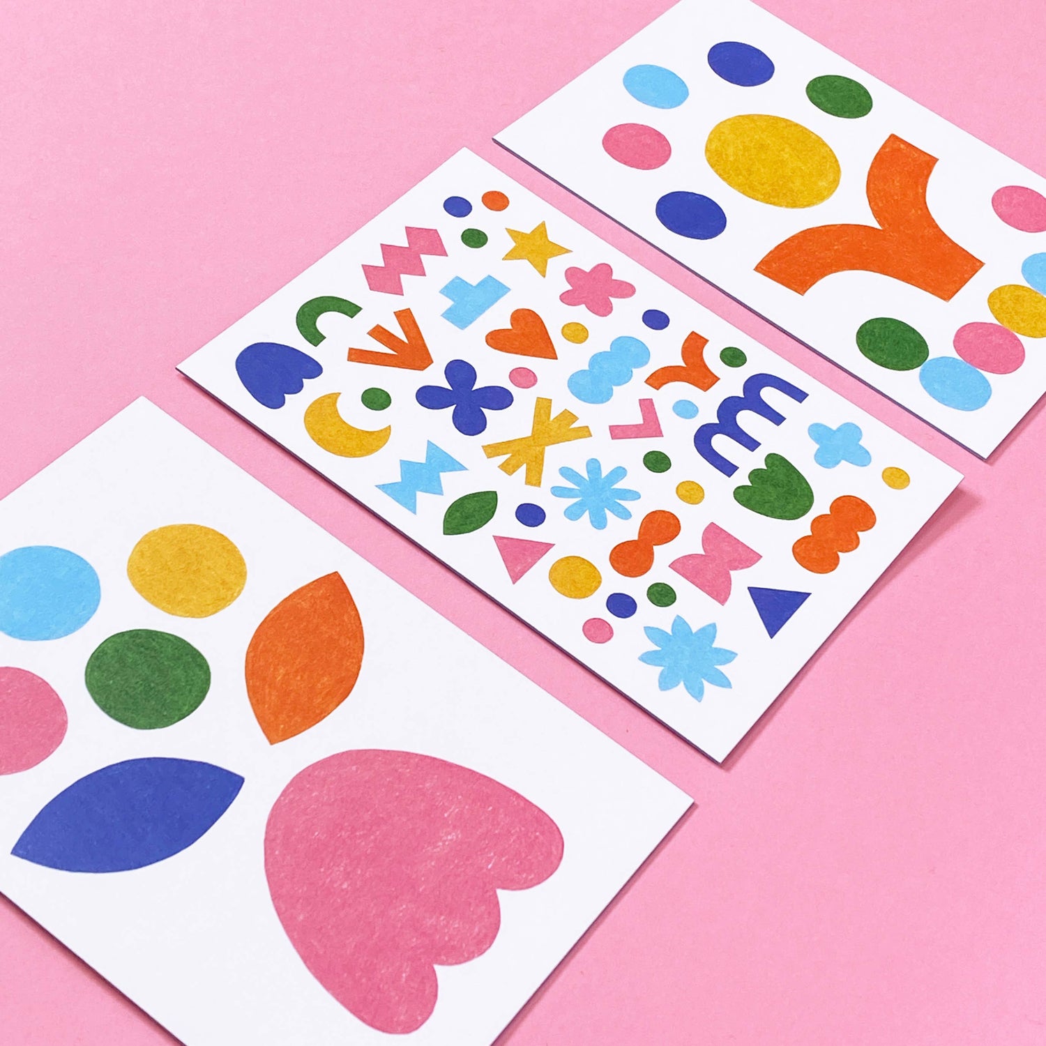 cartes postales colorées maison ribambelle