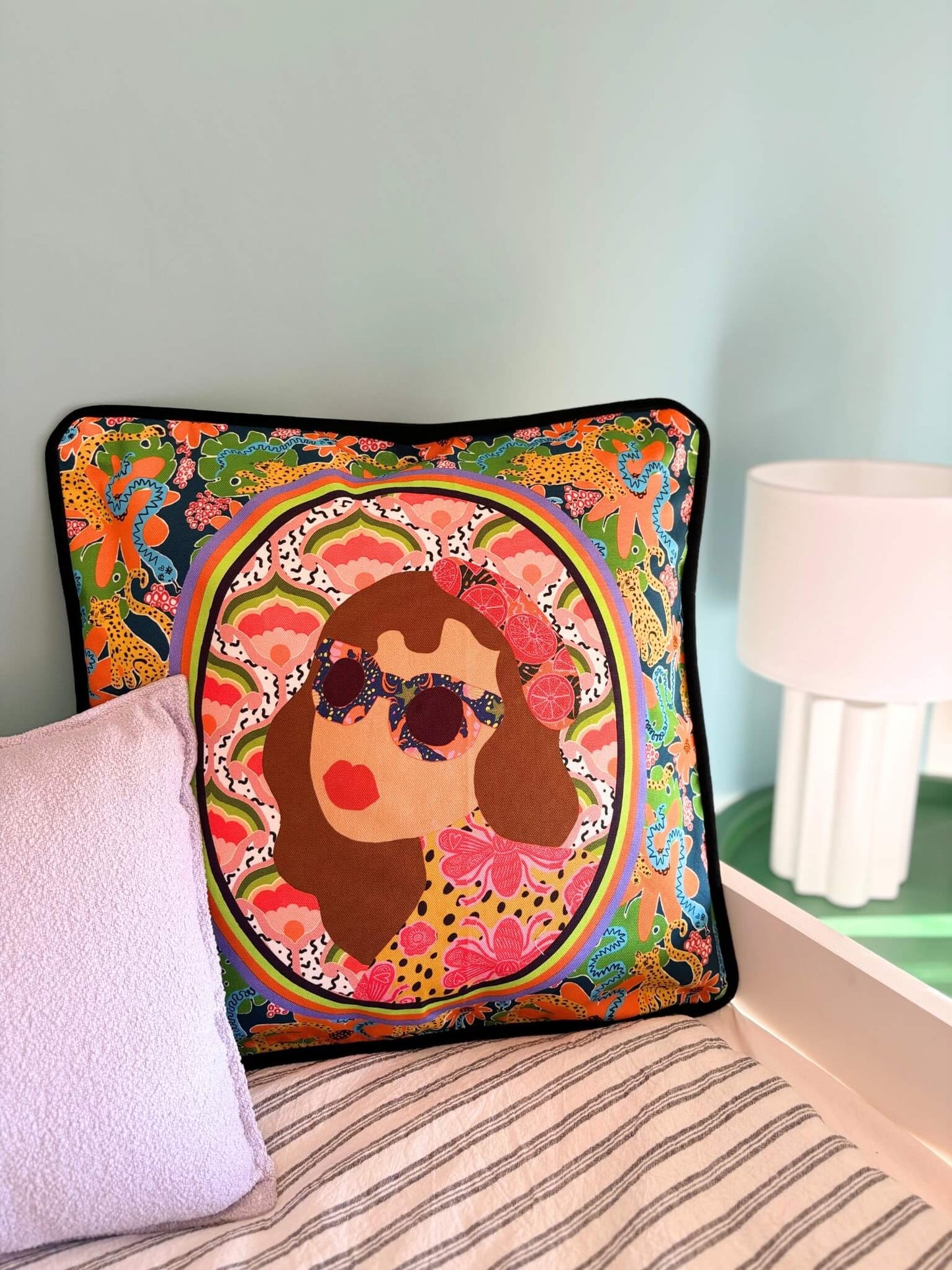 Housse de coussin années 70.