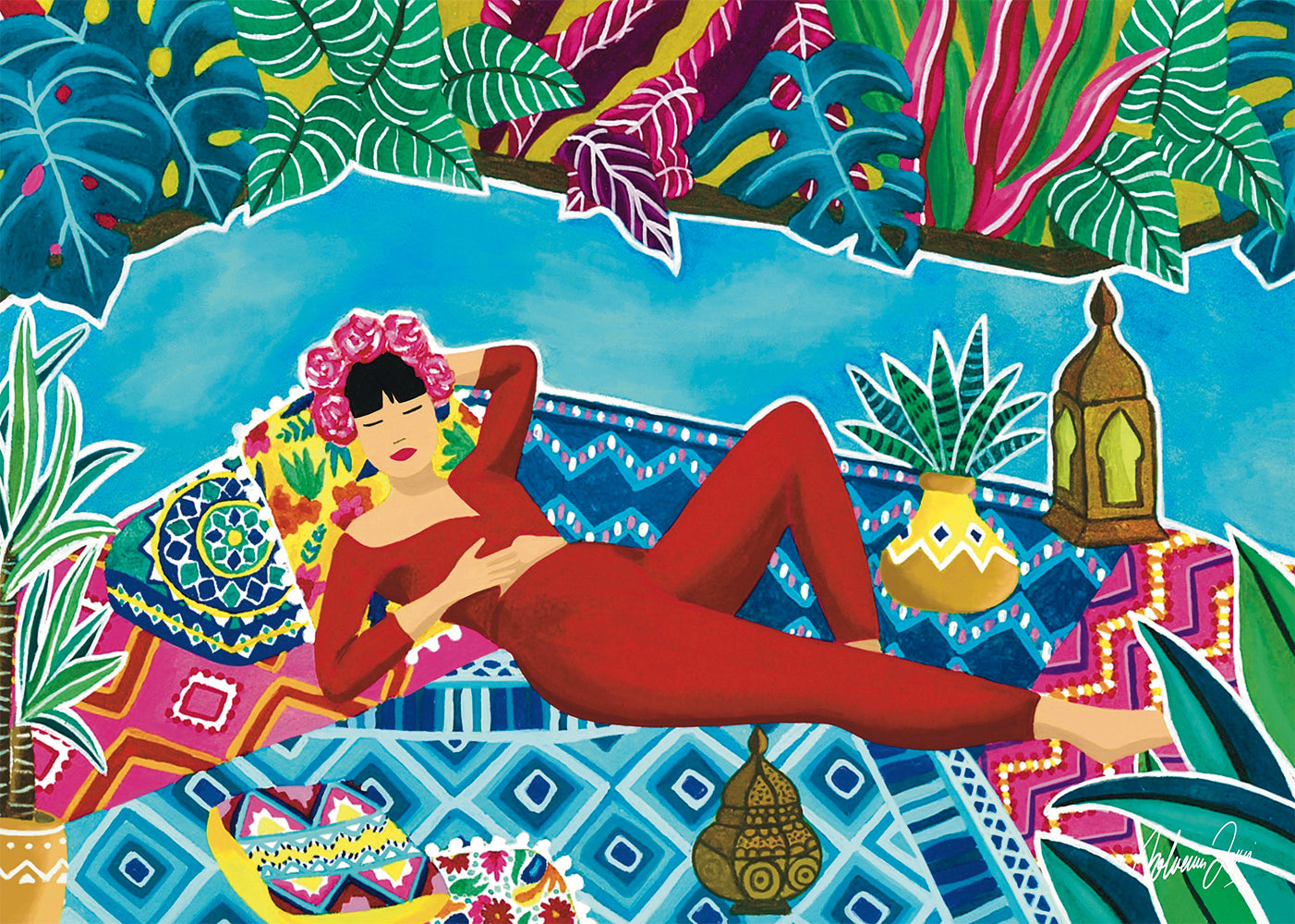 Puzzle odalisca coloré 500 pièces pieces and peace My Pepitas, fabriqué en france