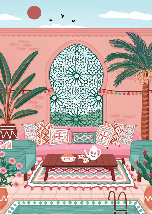 Puzzle de 500 pièces d'un hôtel marocain, Pieces and Peace.