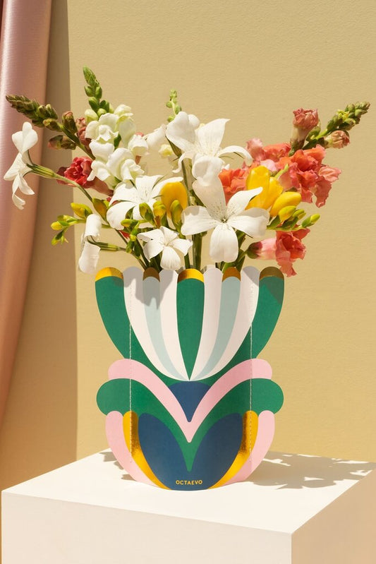 Vase en papier imperméable coloré Elysia, octaevo.