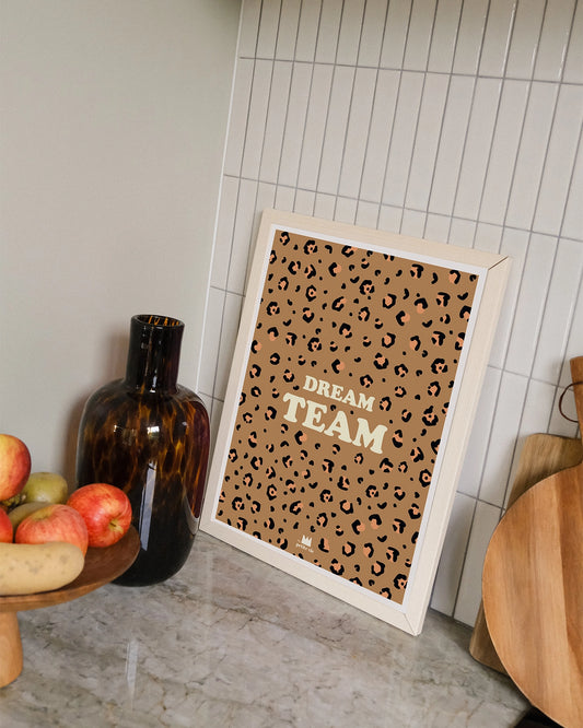 Affiche murale léopard dream team.