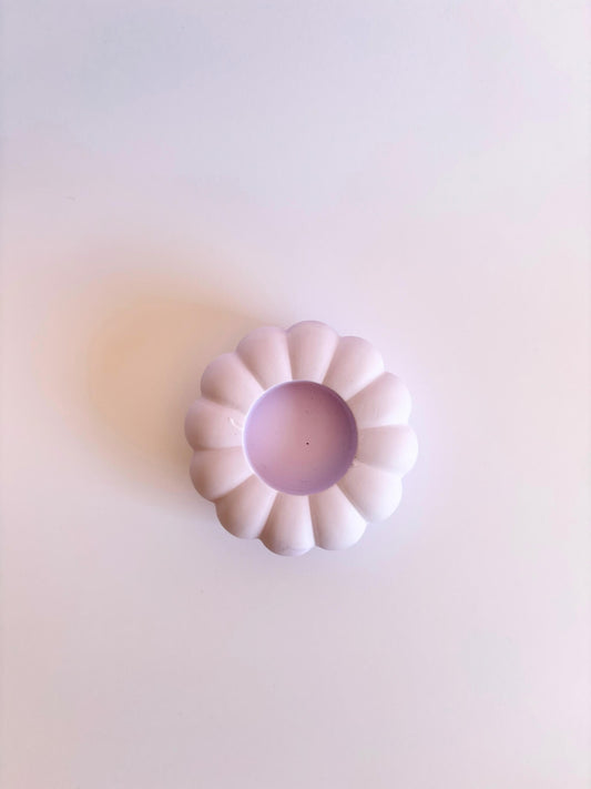 bougeoir en forme de citrouille violet, décoration automnale, fabrication artisanale