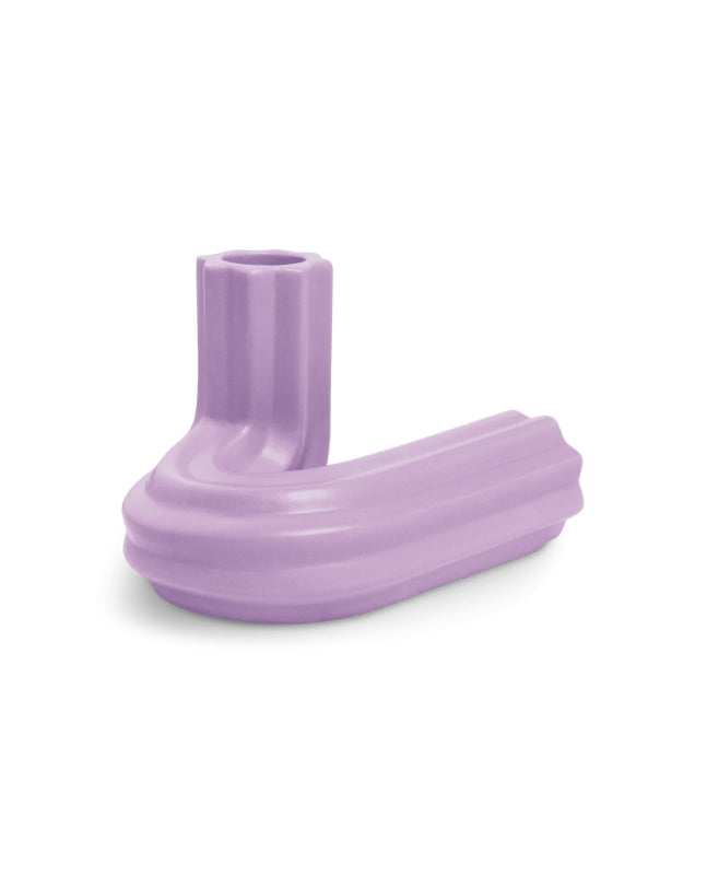 Bougeoir en céramique violet templo octaevo