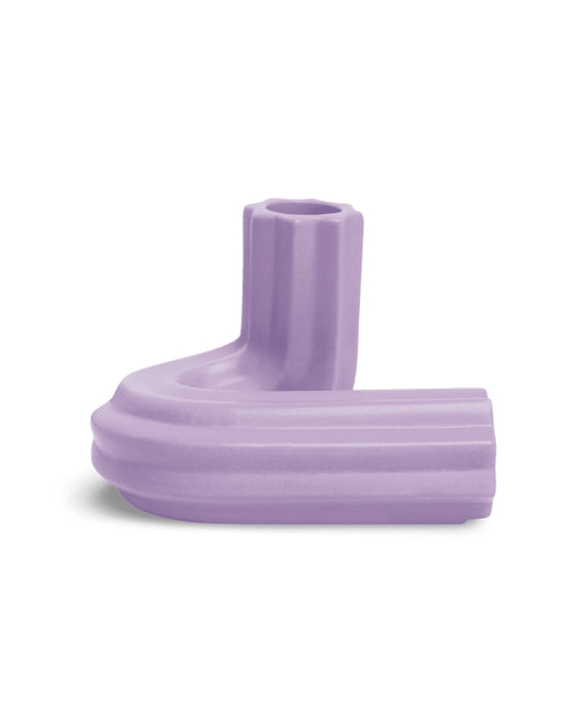 Bougeoir en céramique violet templo octaevo