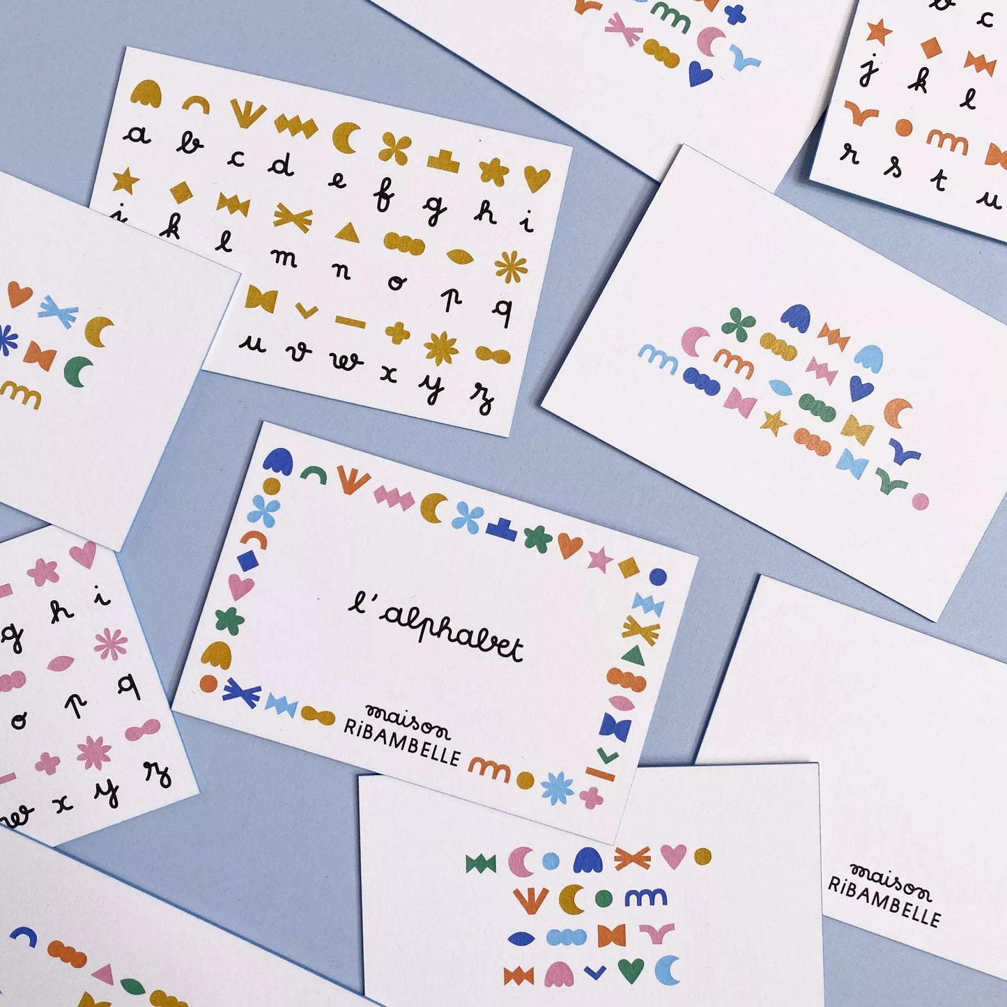 Cartes à messages codés pour offrir et l'alphabet pour les déchiffrer de Maison Ribambelle.