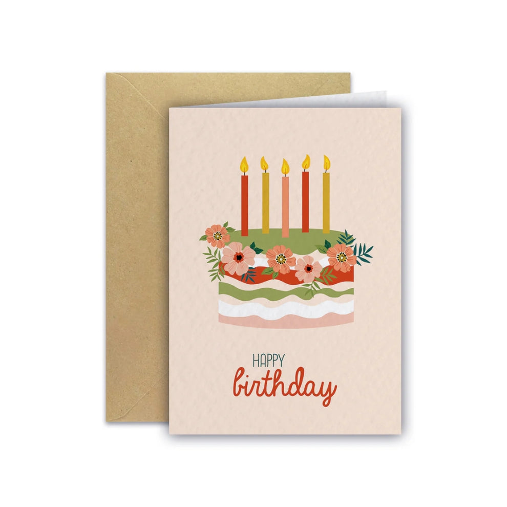 Carte d'anniversaire avec un gâteau, Maison Joliette.