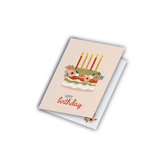 Carte d'anniversaire avec un gâteau, Maison Joliette.