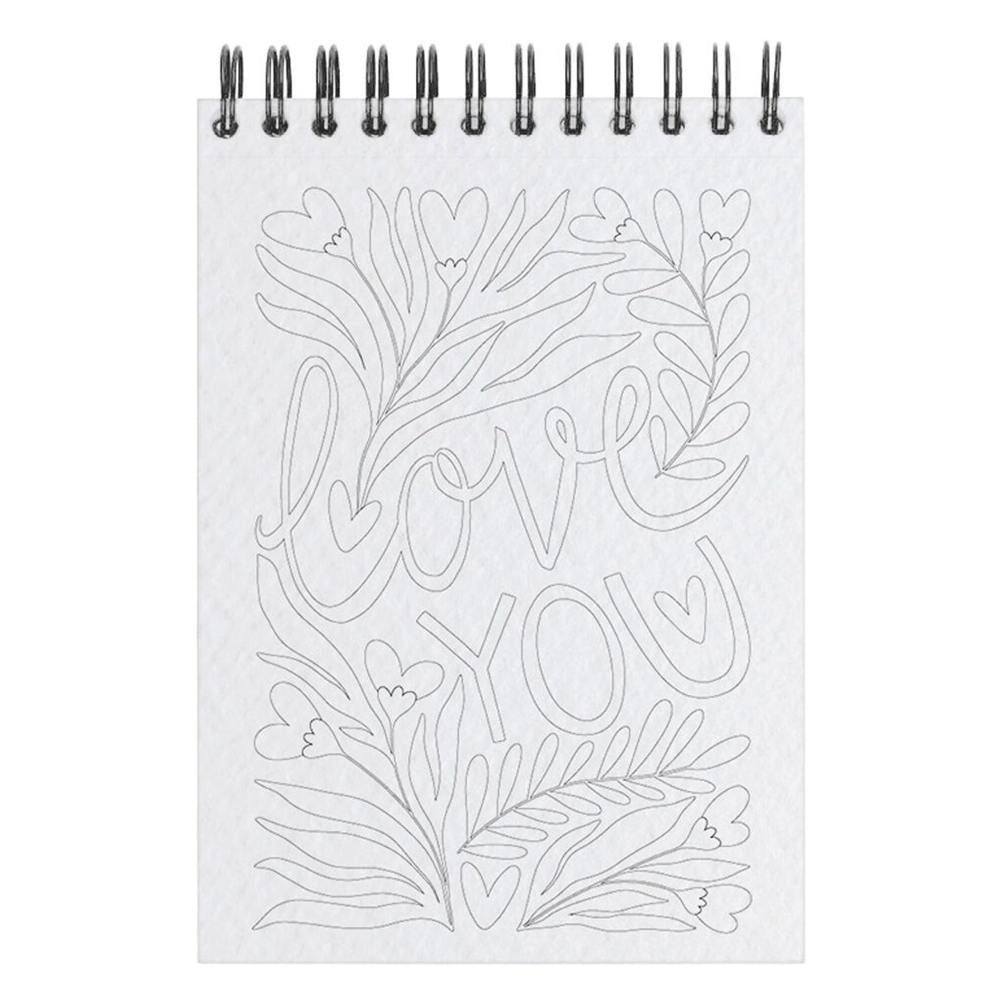 coloriages pour adultes love you avec des fleurs et des cœurs