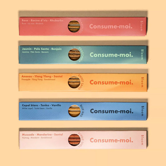 Assortiment d'encens naturel, 5 senteurs, Bloom.