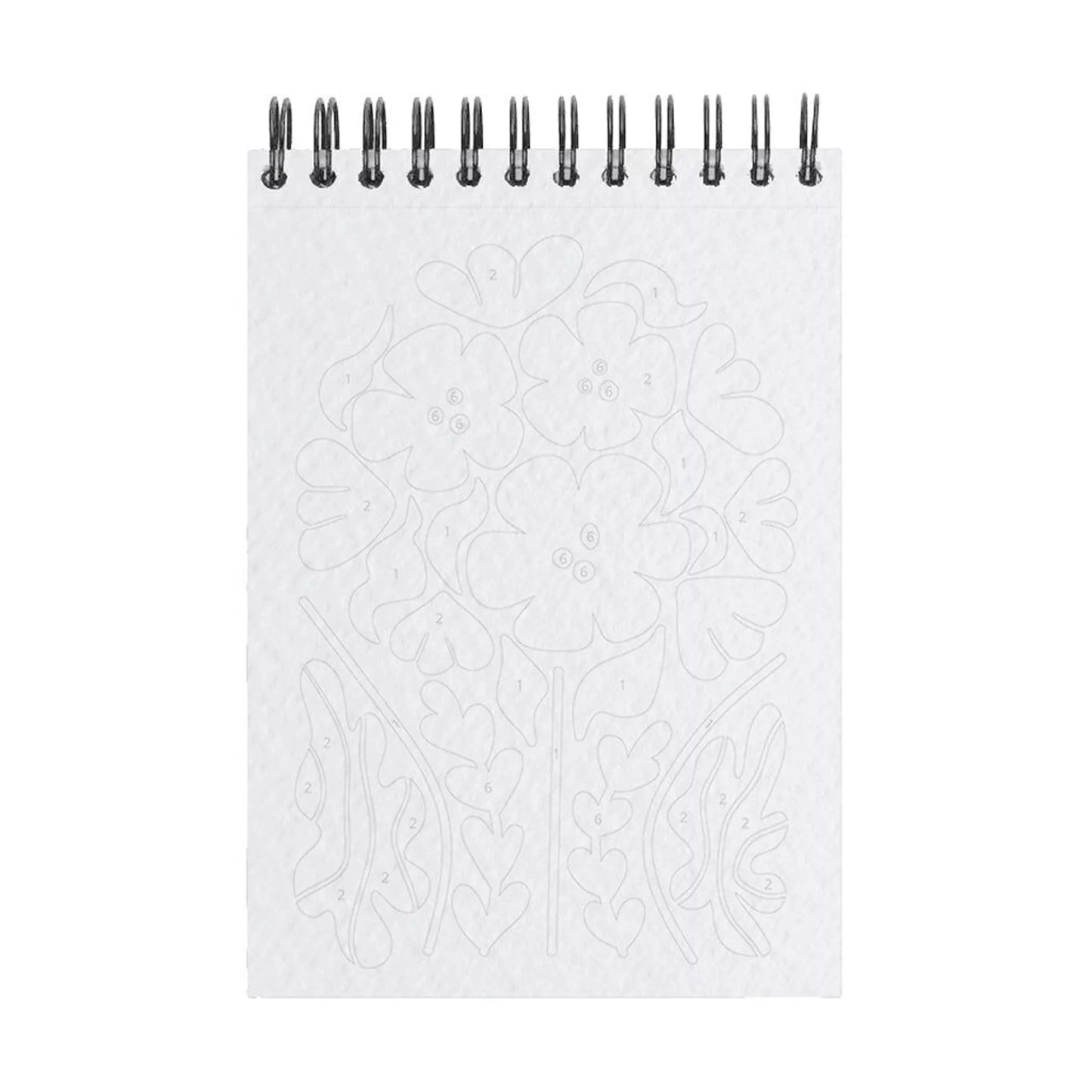 Page de peinture aux numéros avec des fleurs.