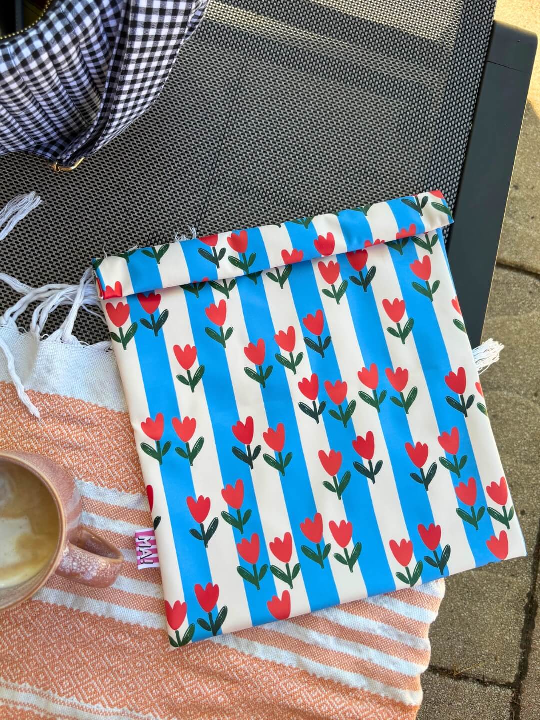Sac à maillot de bain étanche avec des fleurs, machatatelier.