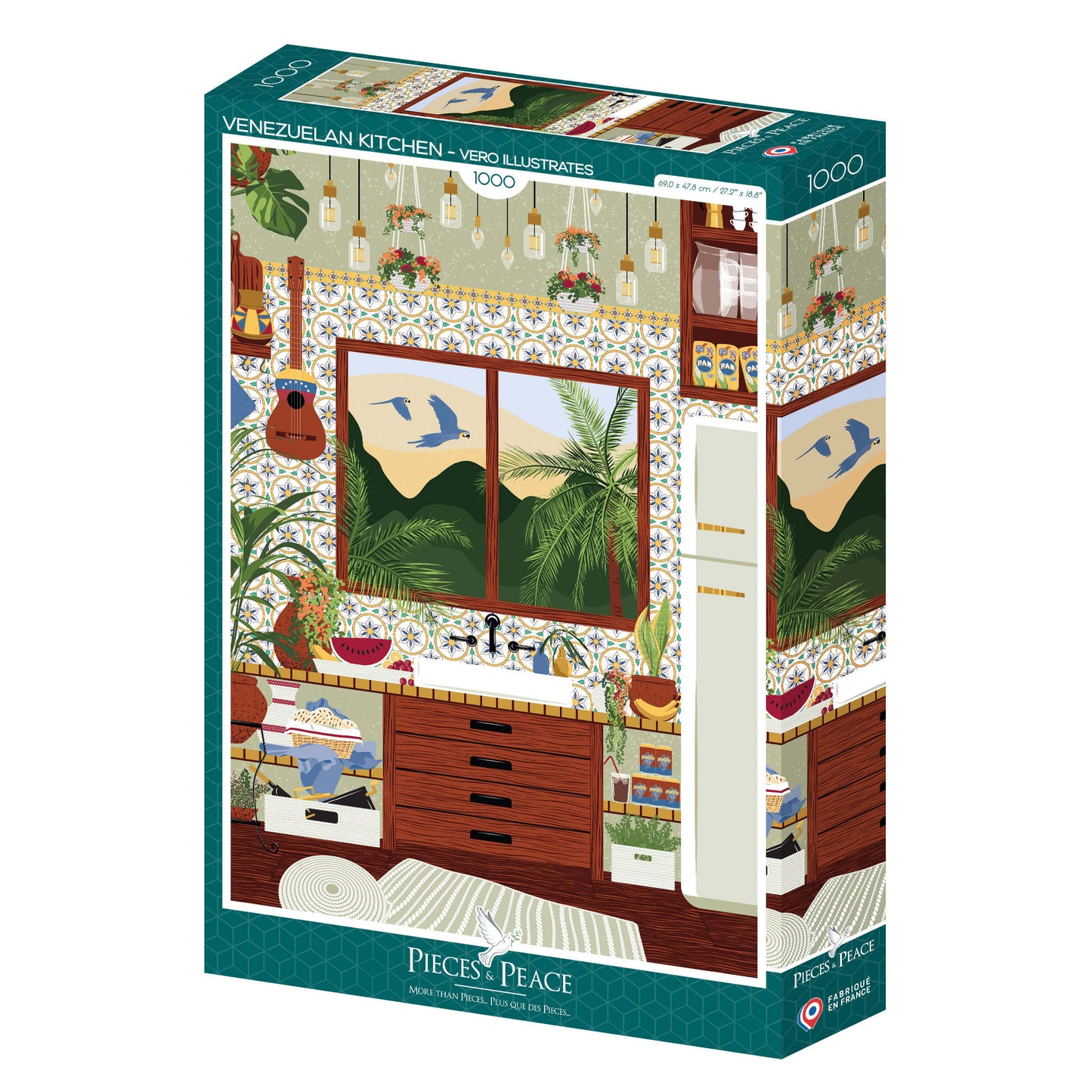 Puzzle de 1000 pièces pour adultes, cuisine Vénézuélienne au Venezuela, Pieces & Peace.