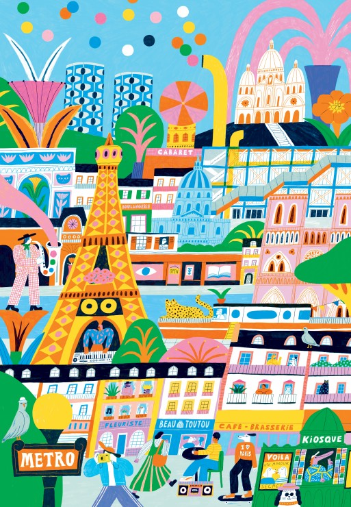 Puzzle de 1000 pièces pour adultes, ville de Paris, Dans les Dents, Pieces & Peace.