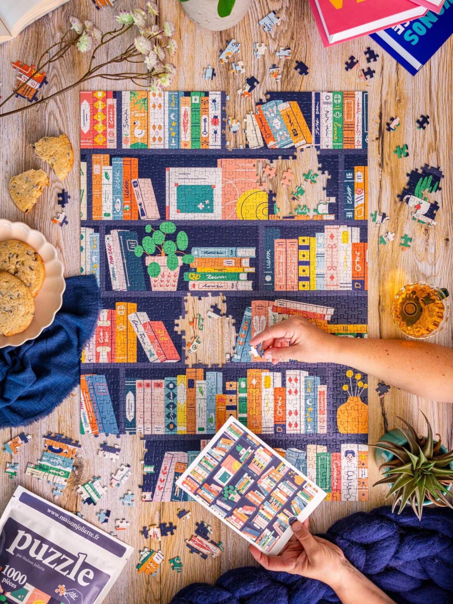 Puzzle de 1000 pièces d'une bibliothèque, Maison Joliette.