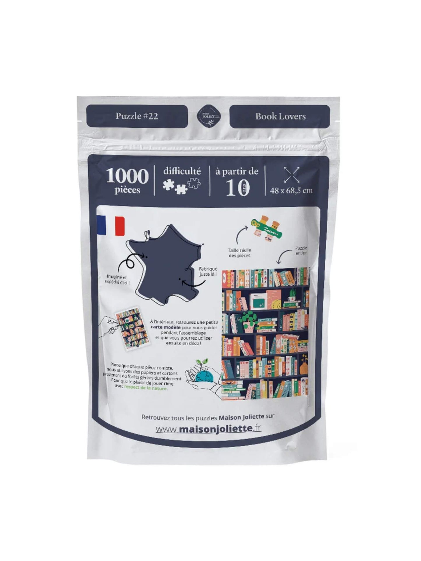 Puzzle de 1000 pièces d'une bibliothèque, Maison Joliette.