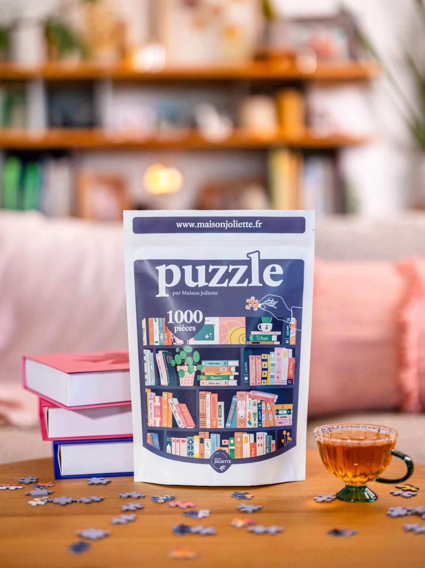Puzzle de 1000 pièces d'une bibliothèque, Maison Joliette.