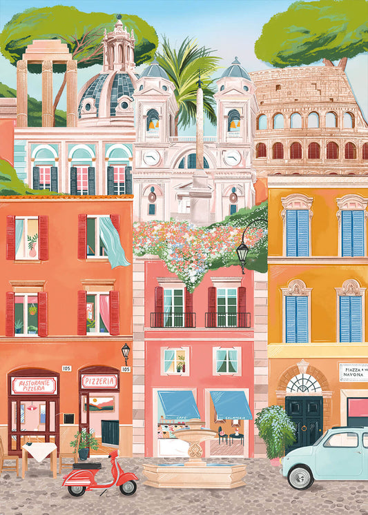 Puzzle pour adultes de 1000 pièces, Rome en Italie, Pieces & Peace.