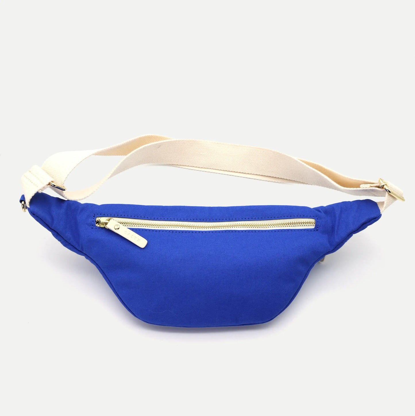 Sac banane bleu en coton bio, Casyx.