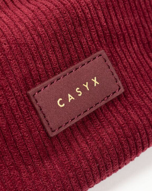 sac banane bordeaux pour femme velours côtelé recyclé