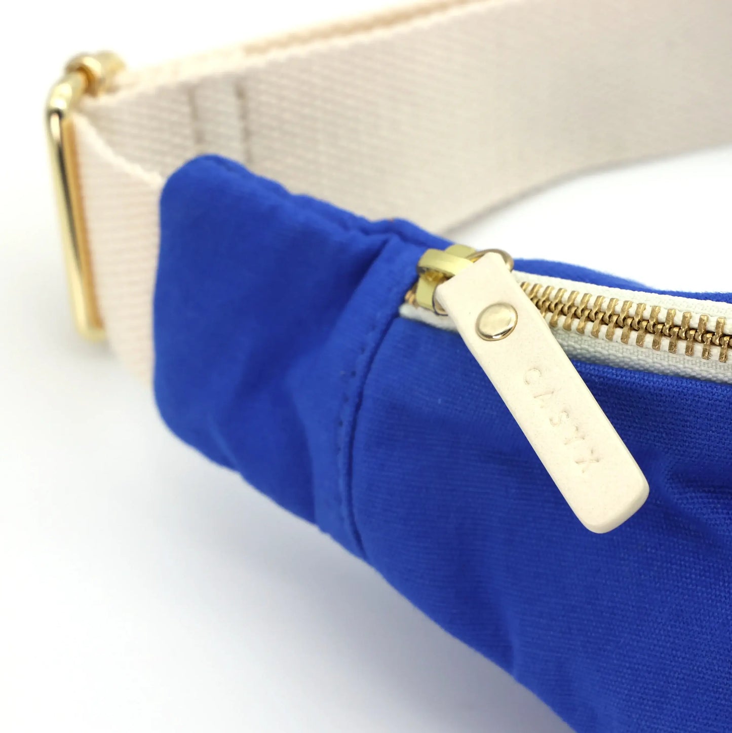 Sac banane bleu en coton bio, Casyx.