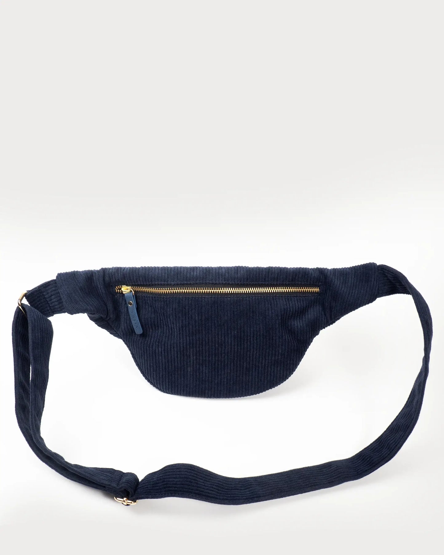 Sac banane en velours côtelé bleu, Casyx.