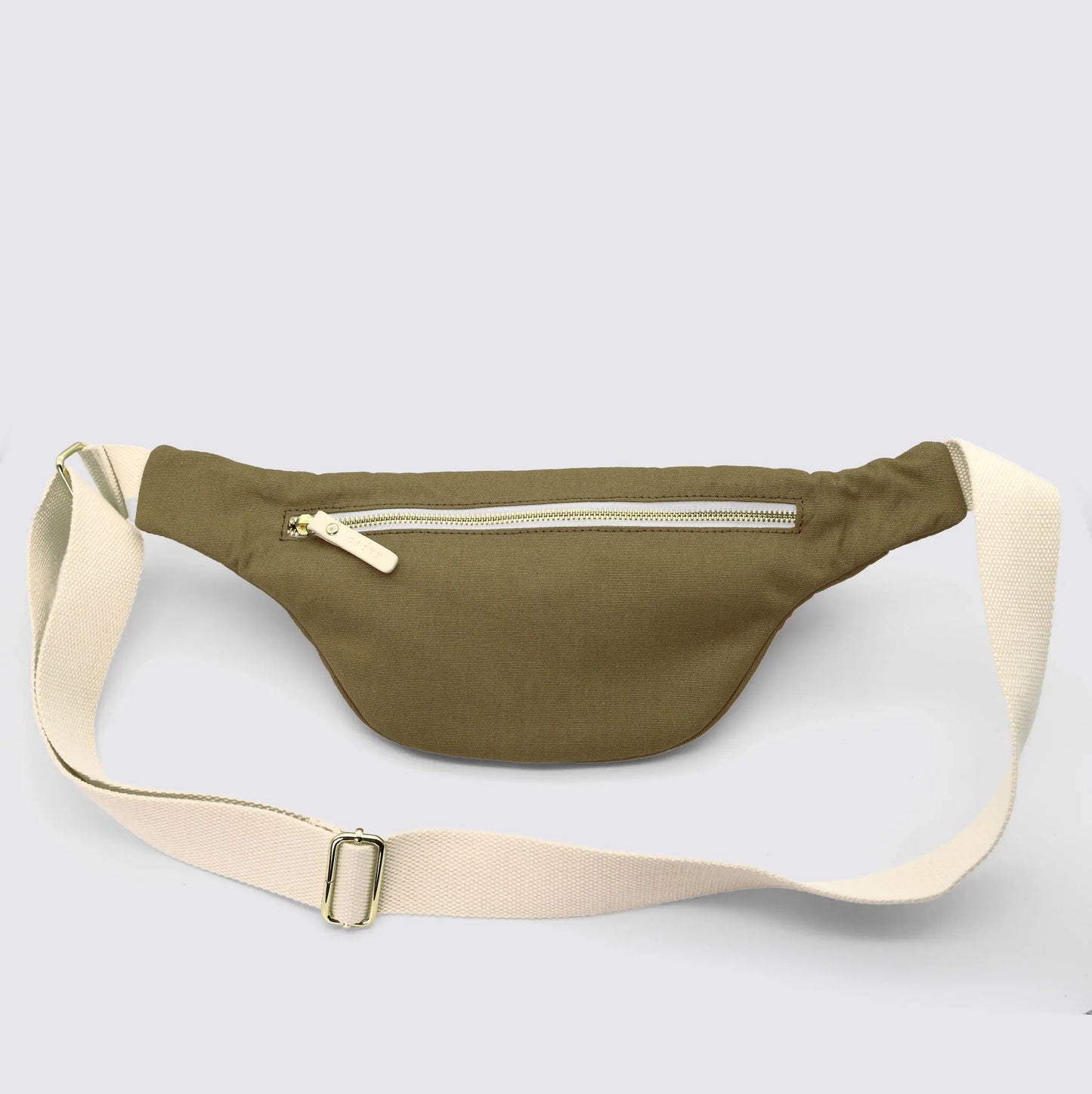 Sac banane vert kaki en coton bio, Casyx.