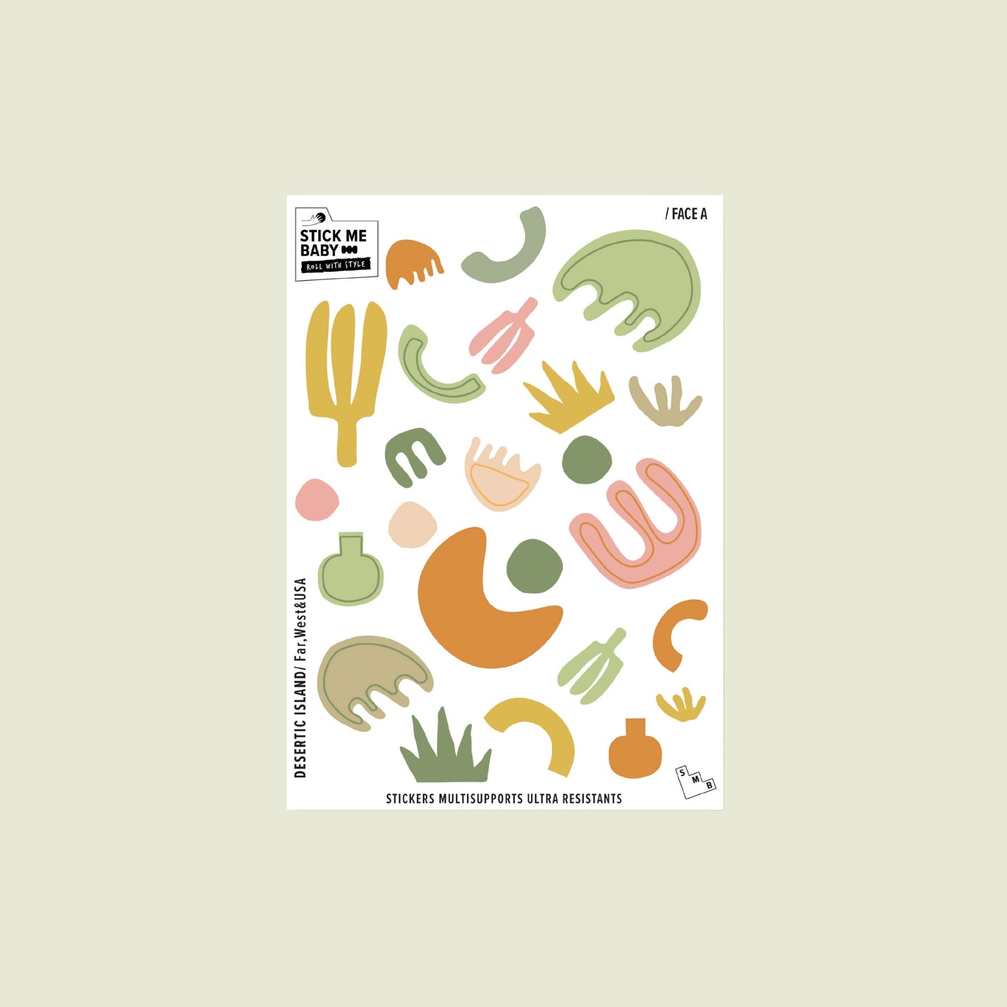 stickers décoratifs et colorés, formes géométriques, fabriqués en France.