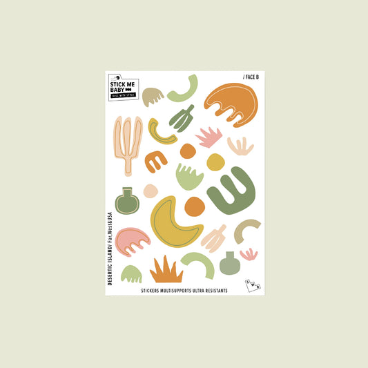 stickers décoratifs et colorés, formes géométriques, fabriqués en France.