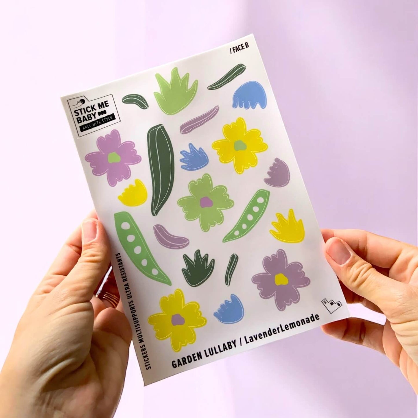 stickers décoratifs fleurs colorées, fabriqués en France.