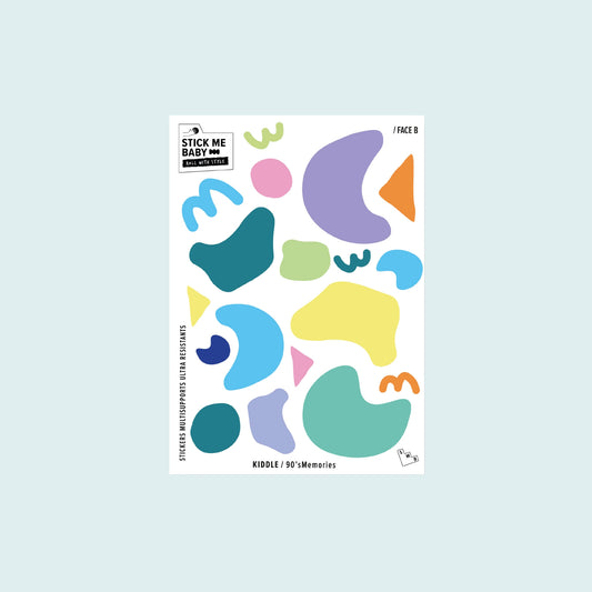 stickers décoratifs géométriques colorés, fabriqués en France.