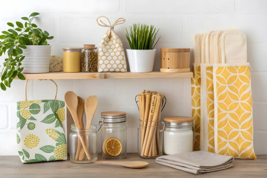 idées produits zéro déchets dans une cuisine