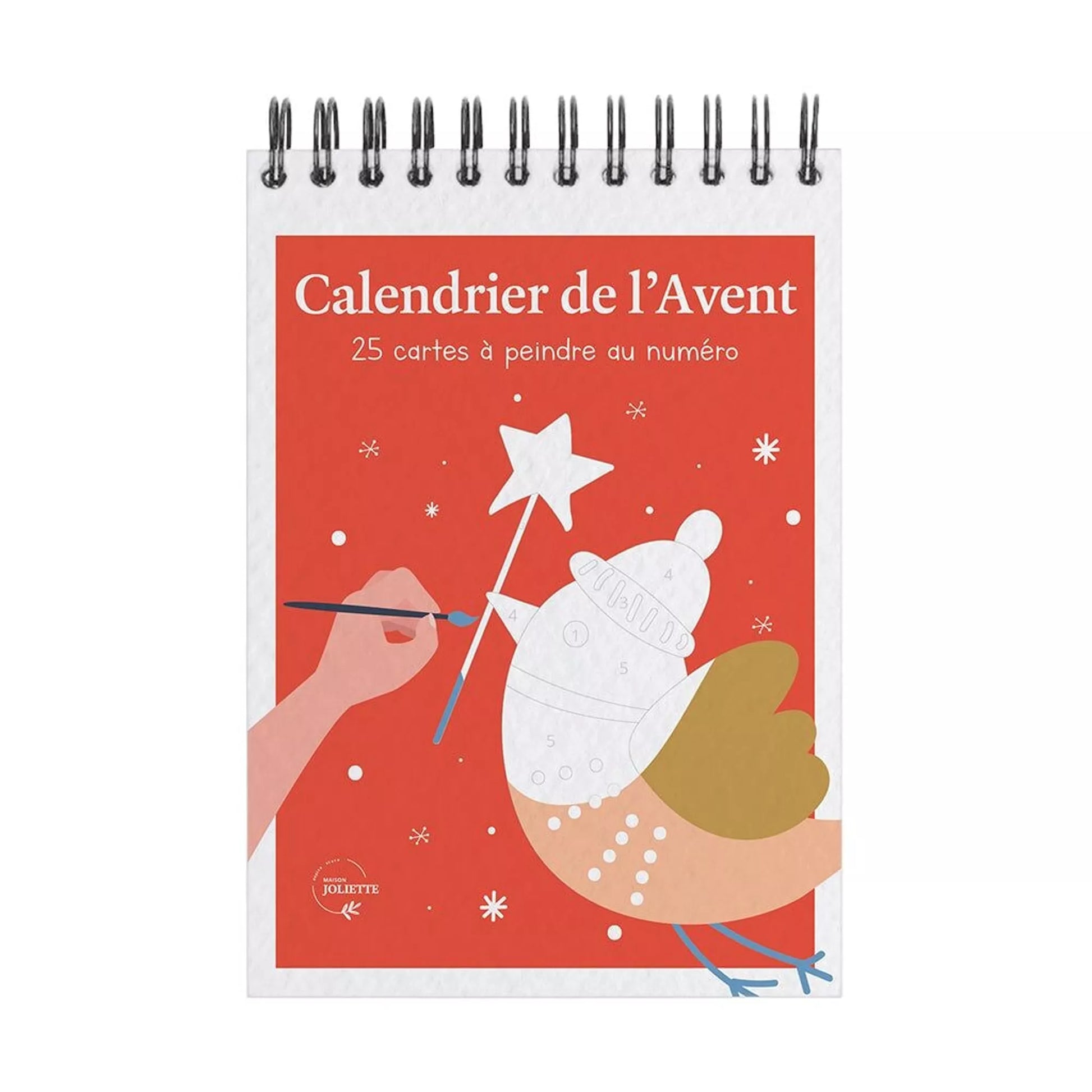 Calendrier de l'Avent à peindre, carnet de 25 illustrations.