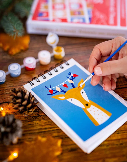 Illustration de Noël avec peinture.