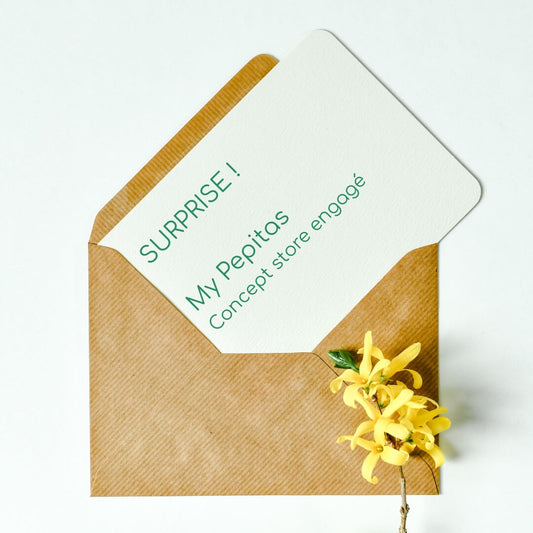 Carte-cadeau, boutique en ligne pour des cadeaux éthiques.