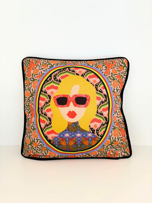 Housse de coussin années 70.