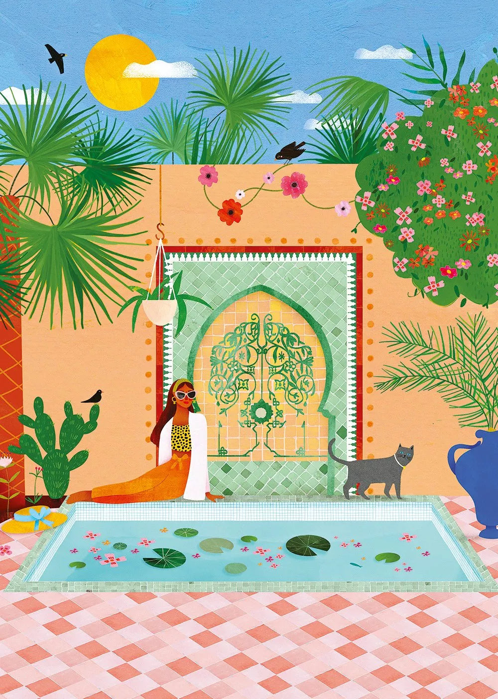 Puzzle riad marocain coloré 500 pièces pieces and peace My Pepitas, fabriqué en France