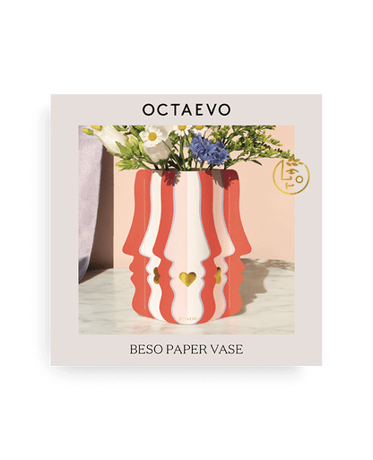 Petit vase en papier imperméable coloré Beso octaevo