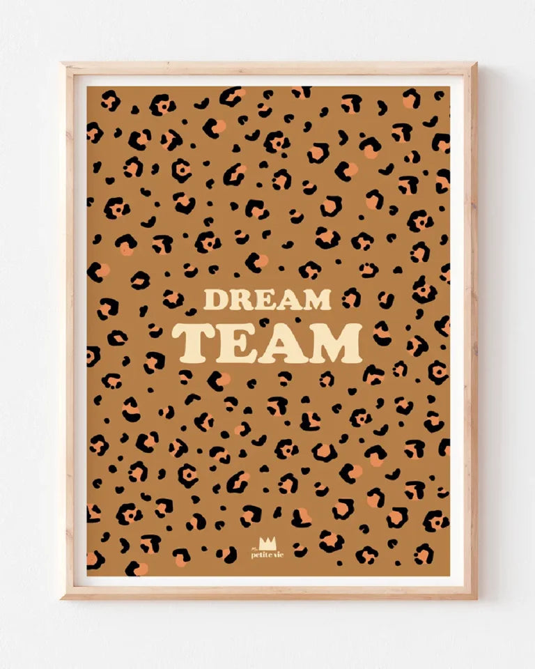 Affiche murale léopard dream team.