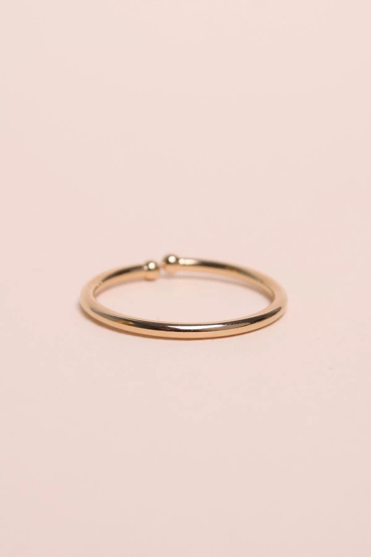 Bague anneau, plaquée or, réglable, fabriquée en France Waekura
