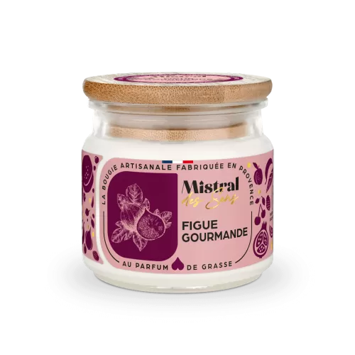 Bougie parfumée artisanale à la figue, fabriquée en Provence