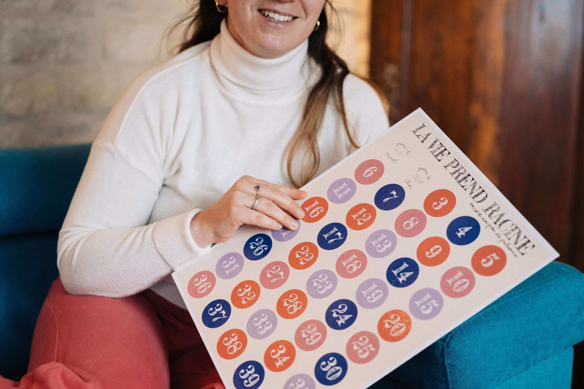 Calendrier de grossesse, pour suivre l'évolution de bébé avec des fruits et légumes.