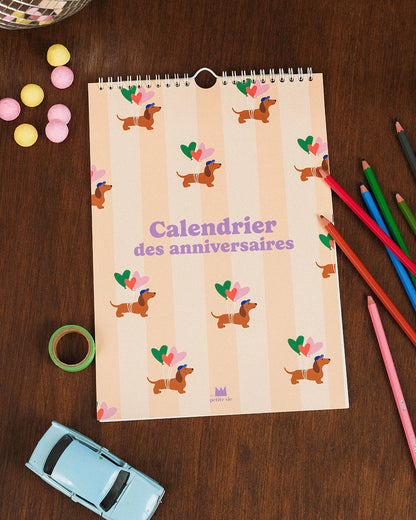 Calendrier des anniversaire mural.