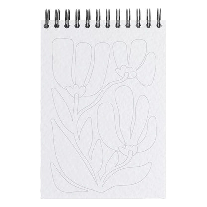 Coloriage pour adultes avec des fleurs colorées.