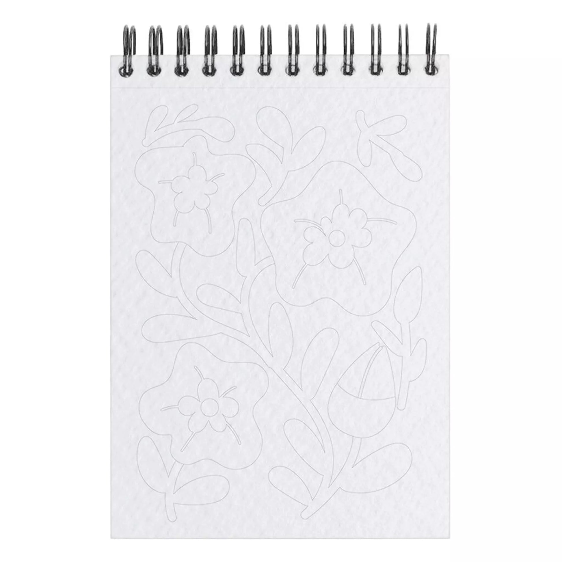 Coloriage pour adultes avec des fleurs colorées.