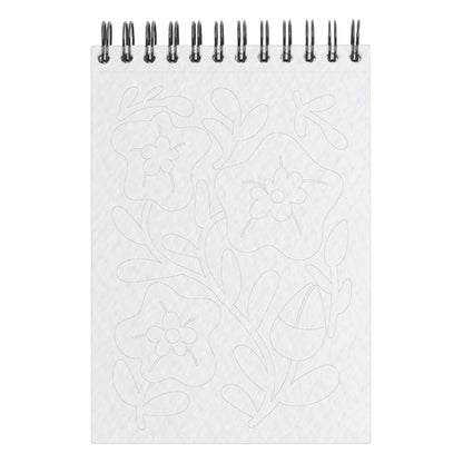 Coloriage pour adultes avec des fleurs colorées.