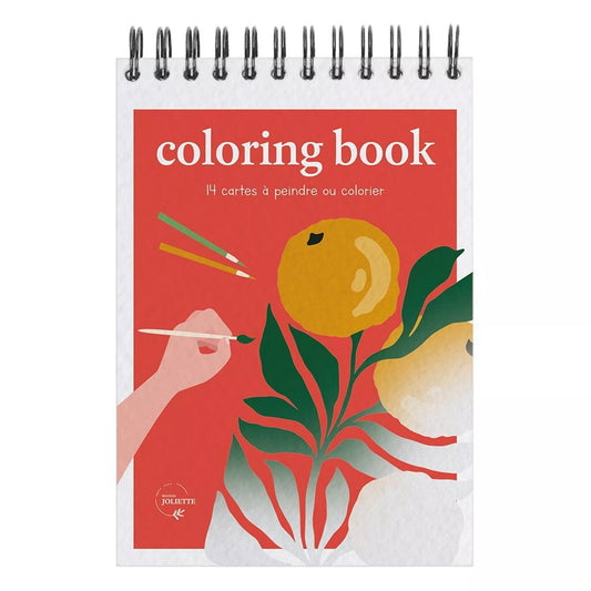 carnet de coloriages pour adultes avec des plantes tropicales, Maison Joliette.
