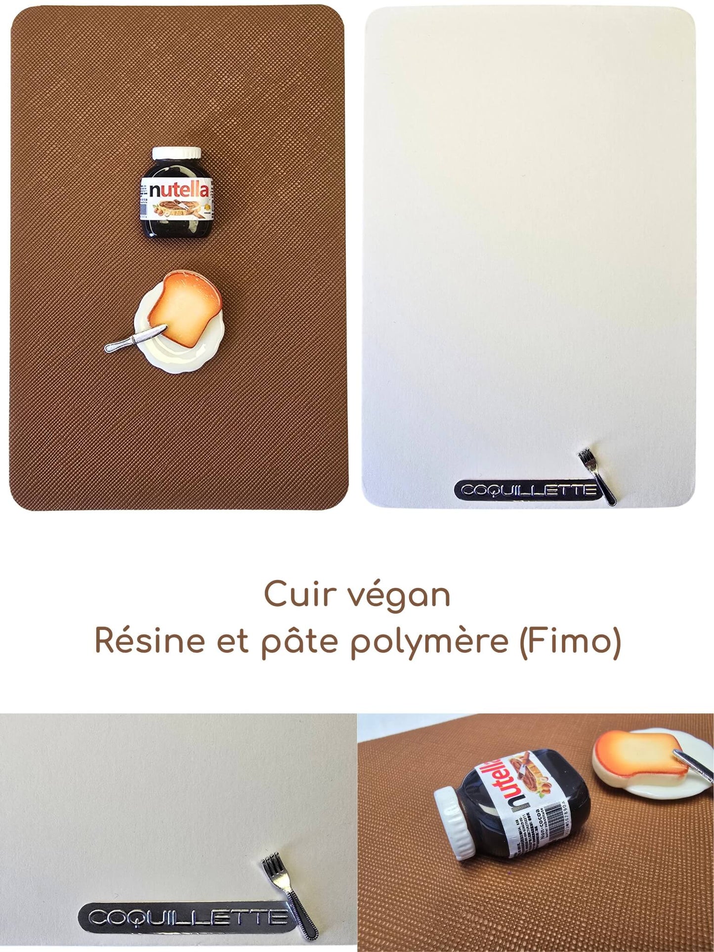 Carte à offrir originale et artisanale, avec du nutella et une brioche. Carte d'anniversaire originale.