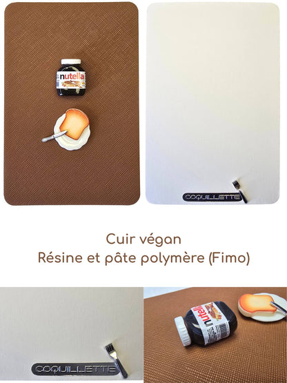 Carte à offrir originale et artisanale, avec du nutella et une brioche. Carte d'anniversaire originale.