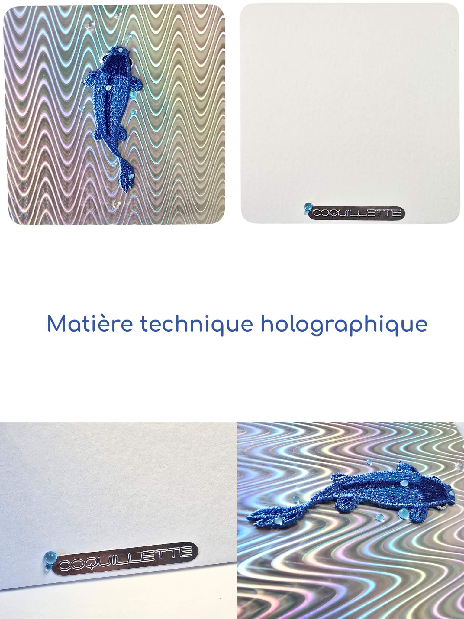 Carte à offrir originale et artisanale, avec un poisson carpe. Carte d'anniversaire originale.
